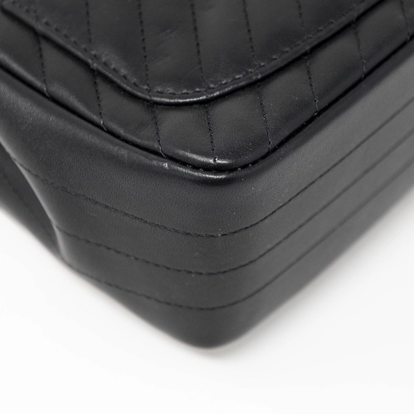 Chanel Lambskin Chevron Square Mini Flap Bag Black SHW - Picture 7 of 15